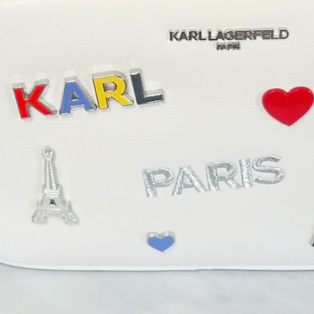 Karl Lagerfeld Paris White Crossbody Bag Purse NWT - Picture 12 of 17